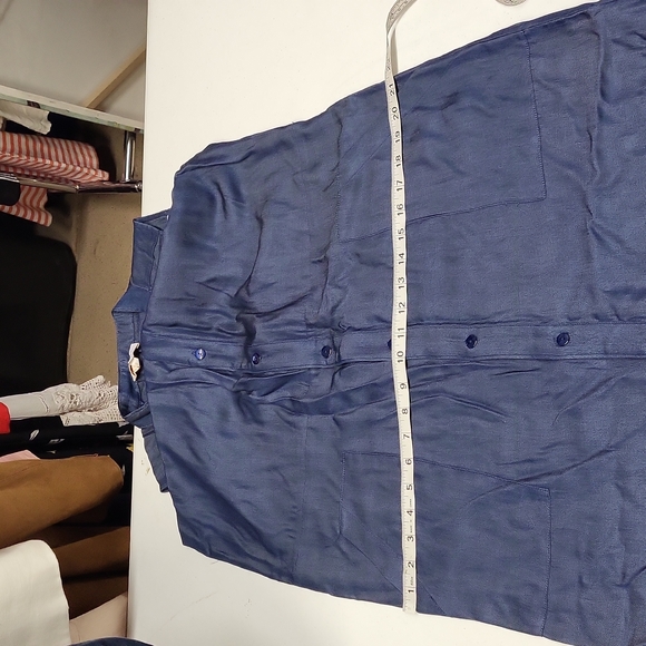 Laundry by Shelli Segal Chambray Sleeveless Button up Dress Size 12 - Picture 11 of 12